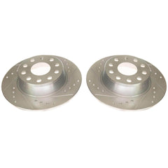 Power Stop EBR1697XPR Evolution Performance Solid 1-Piece Drilled And Slotted Rear Brake Rotor for 2019-2021 Volkswagen Jetta R-Line, S, SE, SEL, SEL Premium product image