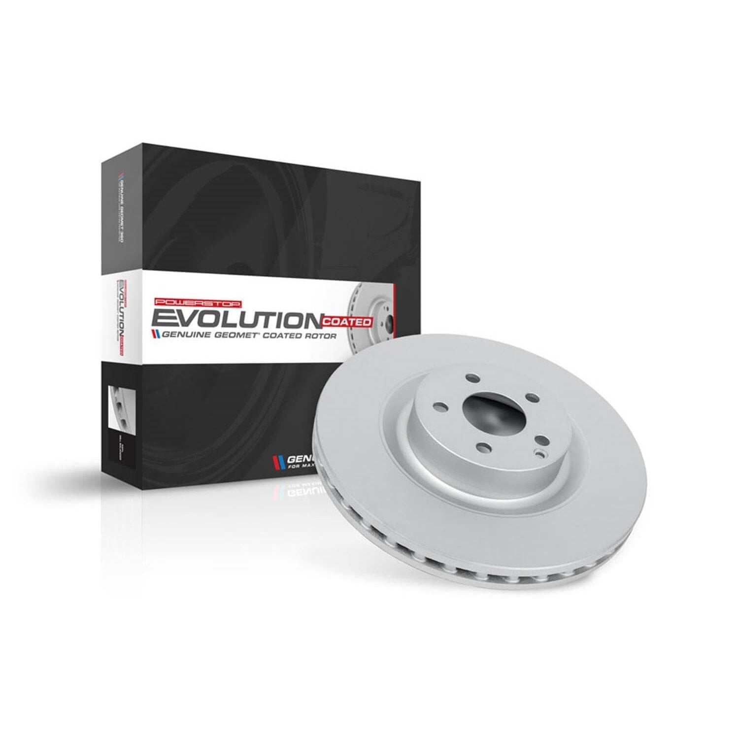 Power Stop JBR1117EVC Evolution Geomet Coated Vented 1-Piece Plain Front Brake Rotor for 2005-2006 Subaru Impreza WRX STI product image