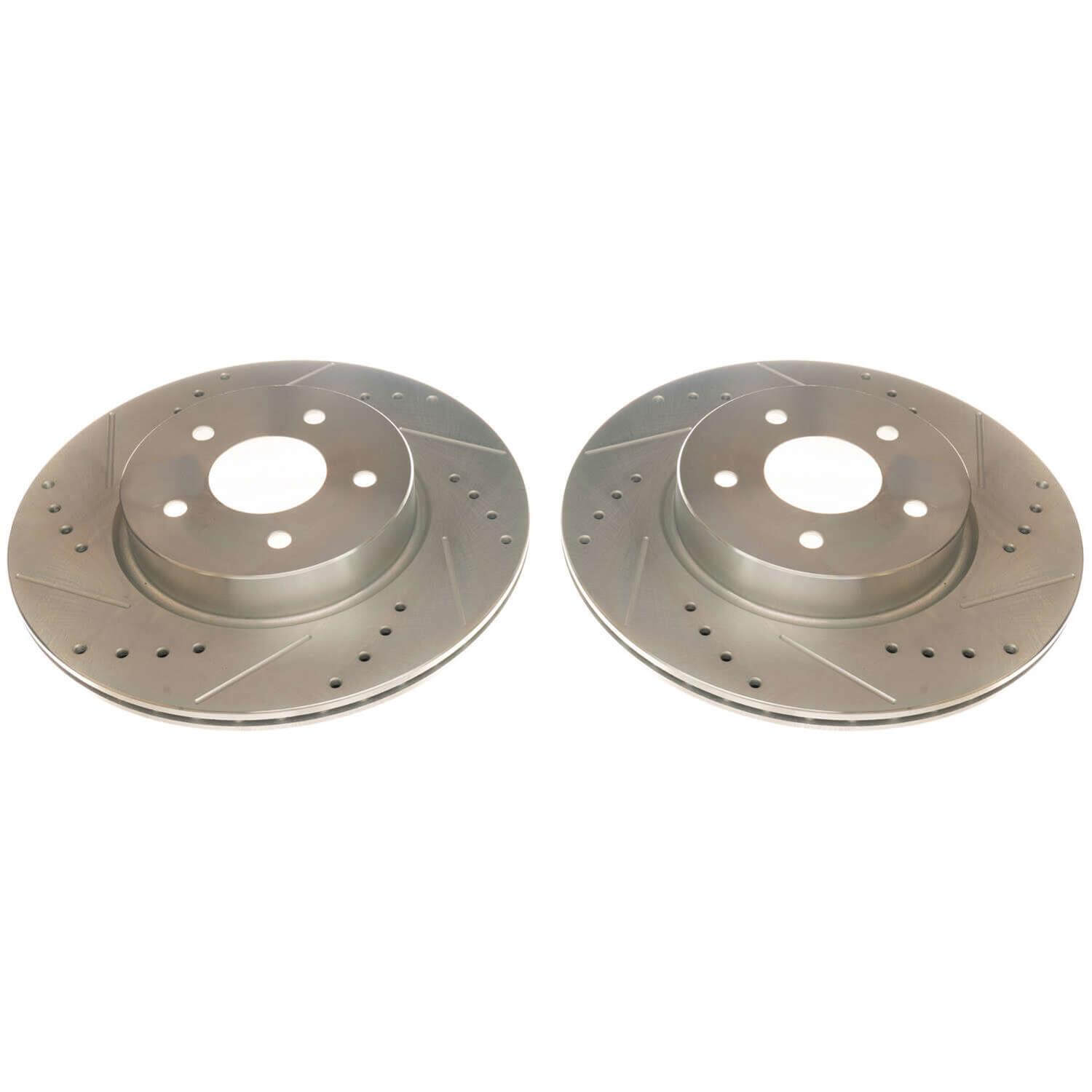 Power Stop JBR1775XPR Evolution Performance Vented 1-Piece Drilled And Slotted Rear Brake Rotor for 2019 Infiniti QX50 Essential, Luxe, Pure product image