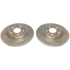 Power Stop JBR1775XPR Evolution Performance Vented 1-Piece Drilled And Slotted Rear Brake Rotor for 2019 Infiniti QX50 Essential, Luxe, Pure product image