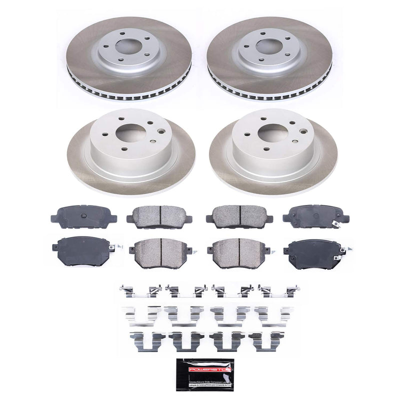 Power Stop SC092 - Front And Rear Z17 Evolution Pad And Semi-Coated Rotor Kit vehicle fitment brake part
