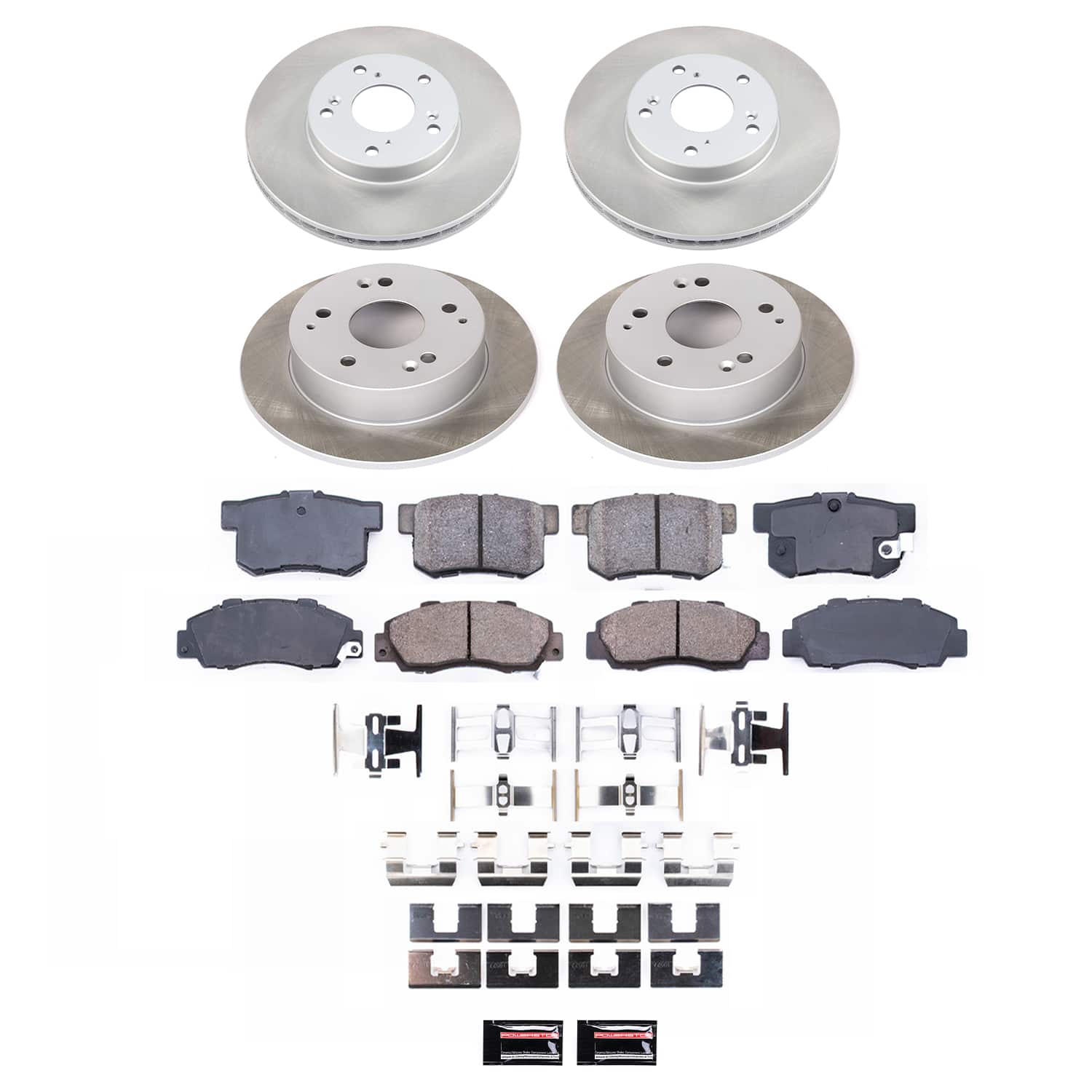 Power Stop SC1042 - Front And Rear Z17 Evolution Pad And Semi-Coated Rotor Kit vehicle fitment brake part