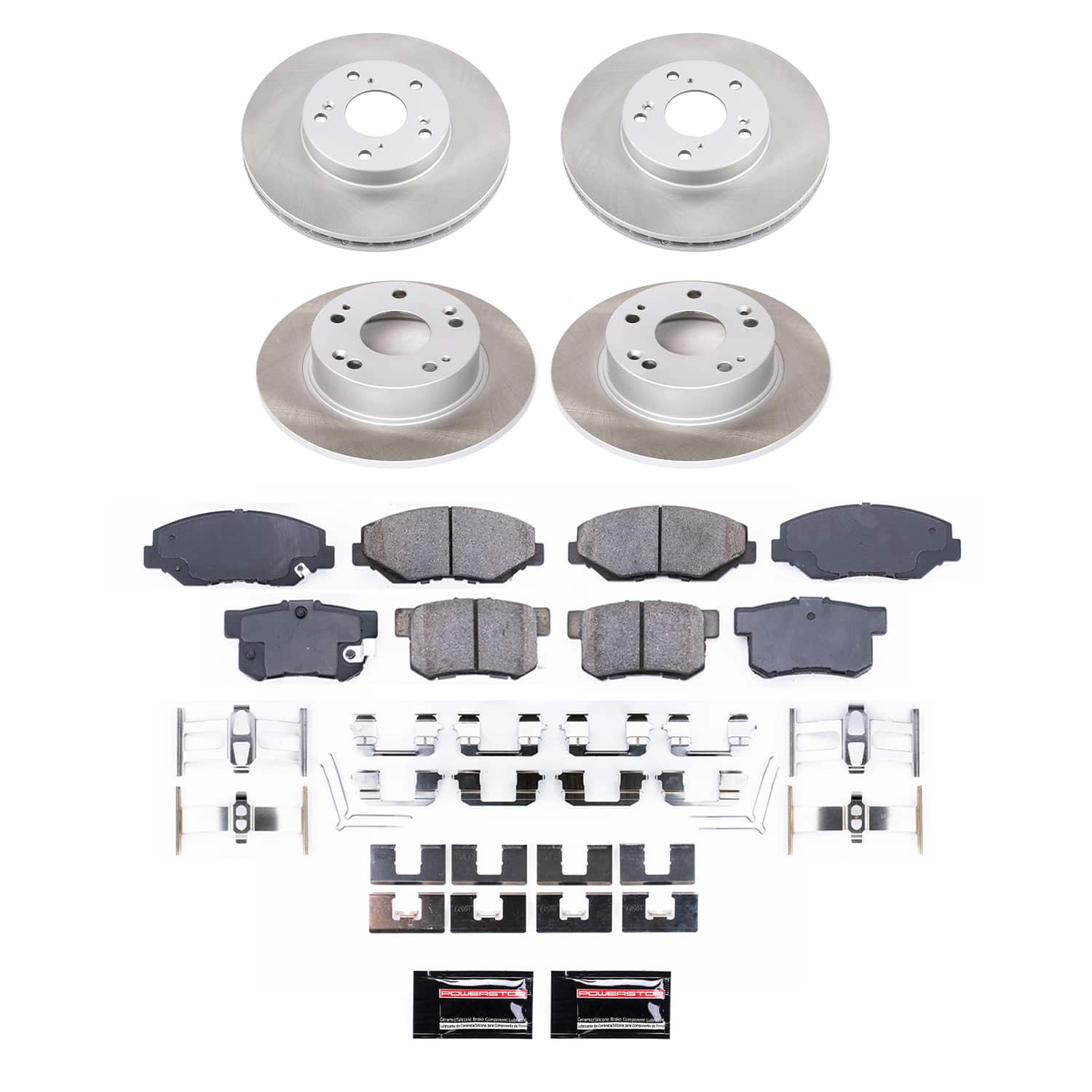Power Stop SC1047 - Front And Rear Z17 Evolution Pad And Semi-Coated Rotor Kit vehicle fitment brake part