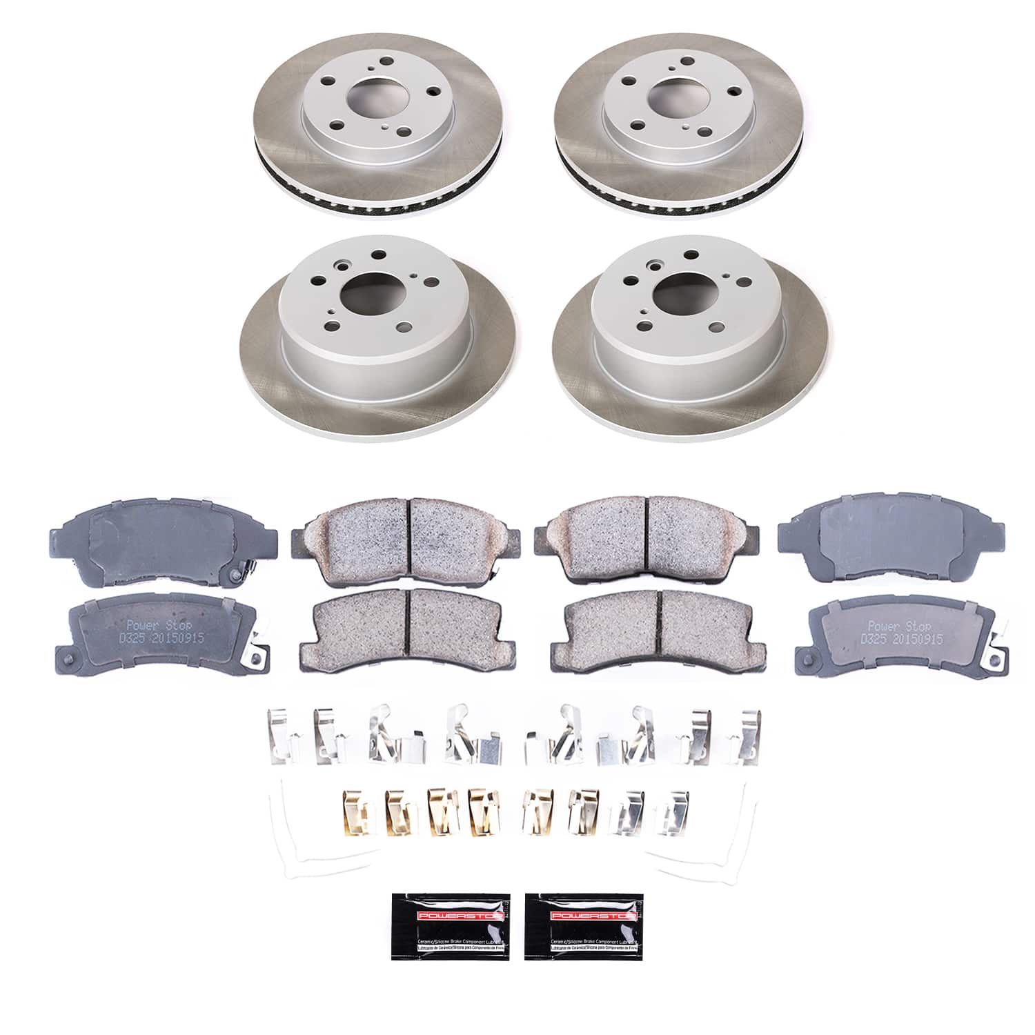 Power Stop SC1053 - Front And Rear Z17 Evolution Pad And Semi-Coated Rotor Kit vehicle fitment brake part