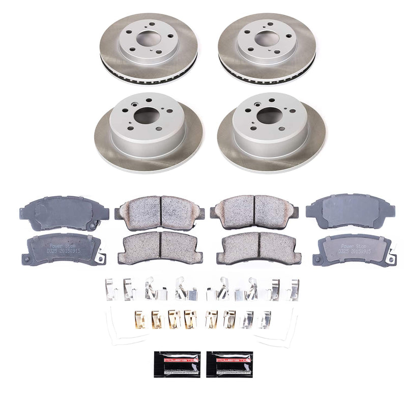 Power Stop SC1053 - Front And Rear Z17 Evolution Pad And Semi-Coated Rotor Kit vehicle fitment brake part