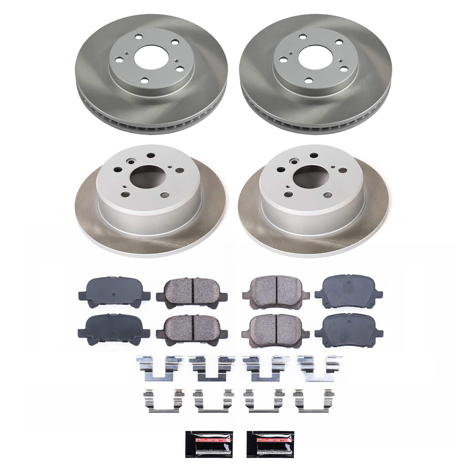 Power Stop SC1060 - Front And Rear Z17 Evolution Pad And Semi-Coated Rotor Kit vehicle fitment brake part