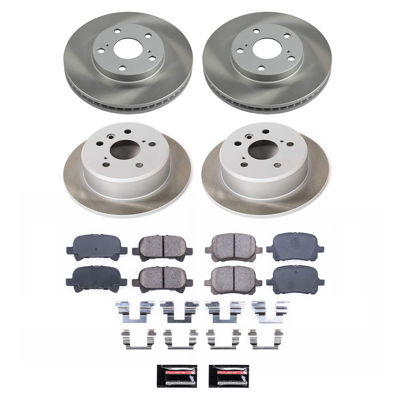 Power Stop SC1060 - Front And Rear Z17 Evolution Pad And Semi-Coated Rotor Kit vehicle fitment brake part