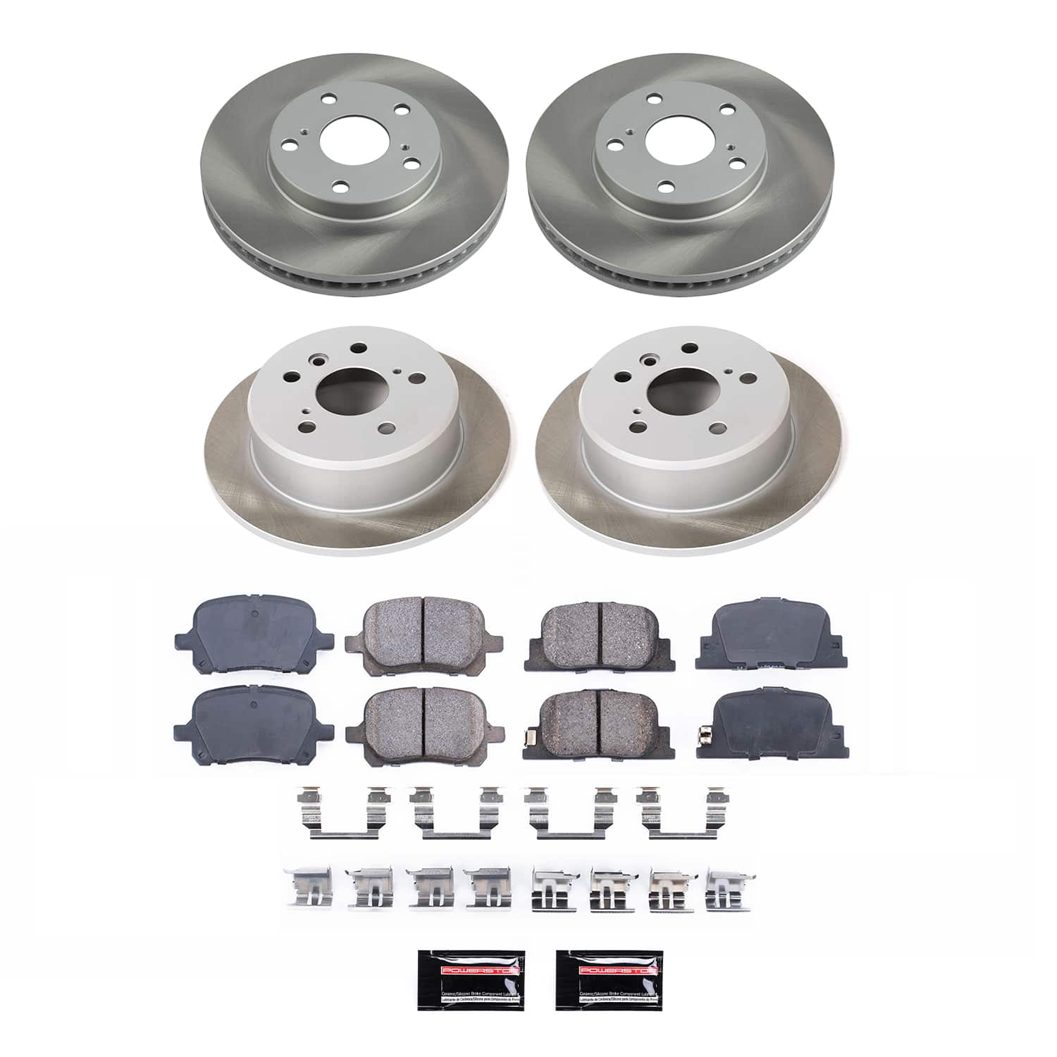 Power Stop SC1061 - Front And Rear Z17 Evolution Pad And Semi-Coated Rotor Kit vehicle fitment brake part