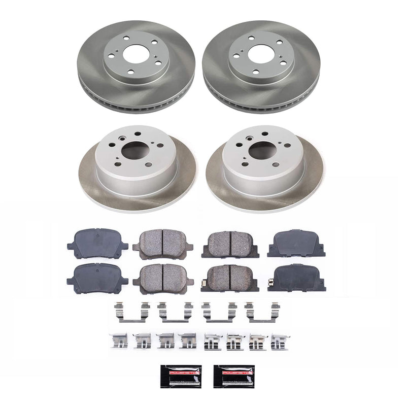 Power Stop SC1061 - Front And Rear Z17 Evolution Pad And Semi-Coated Rotor Kit vehicle fitment brake part