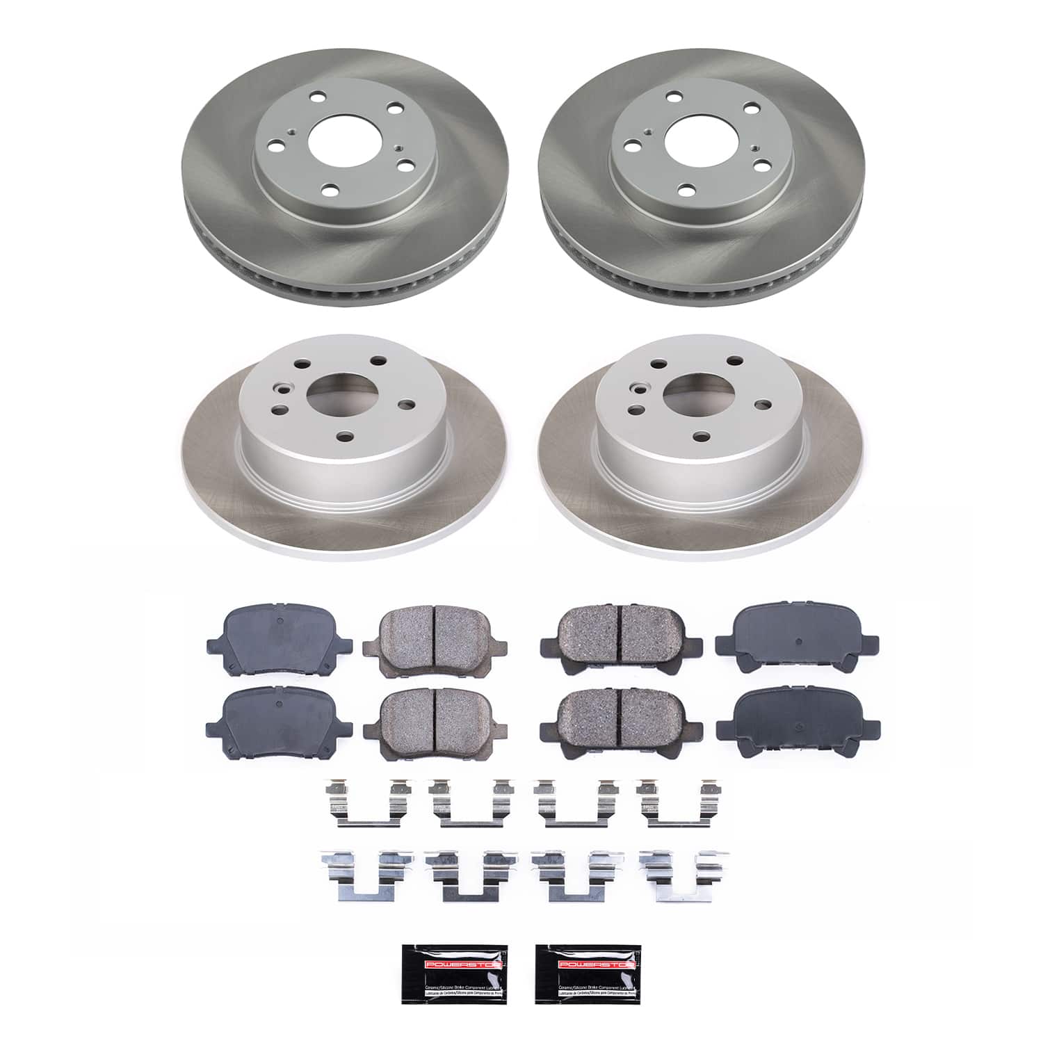 Power Stop SC1063 - Front And Rear Z17 Evolution Pad And Semi-Coated Rotor Kit vehicle fitment brake part