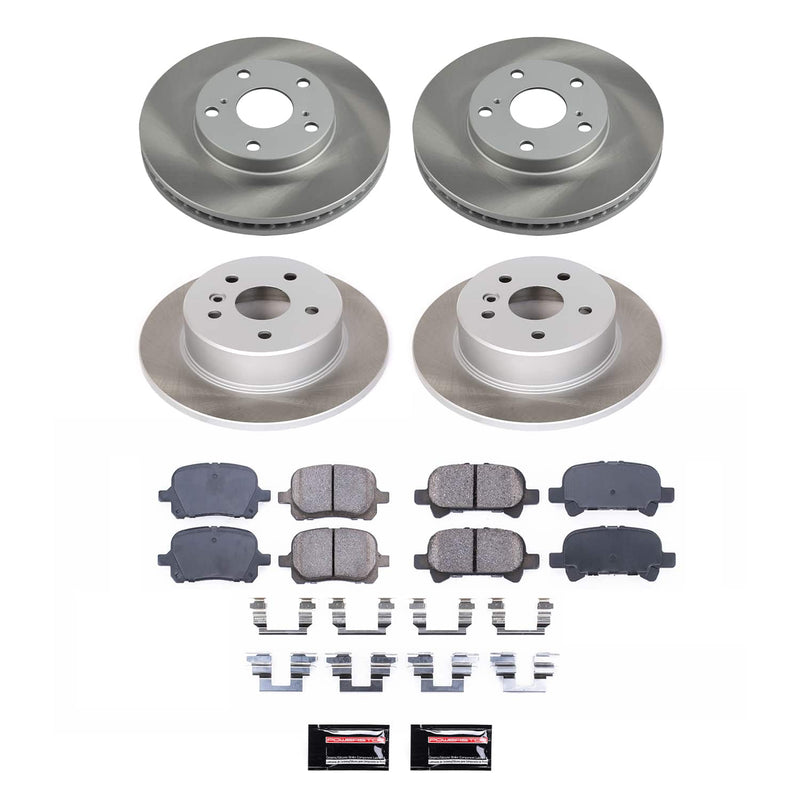 Power Stop SC1063 - Front And Rear Z17 Evolution Pad And Semi-Coated Rotor Kit vehicle fitment brake part