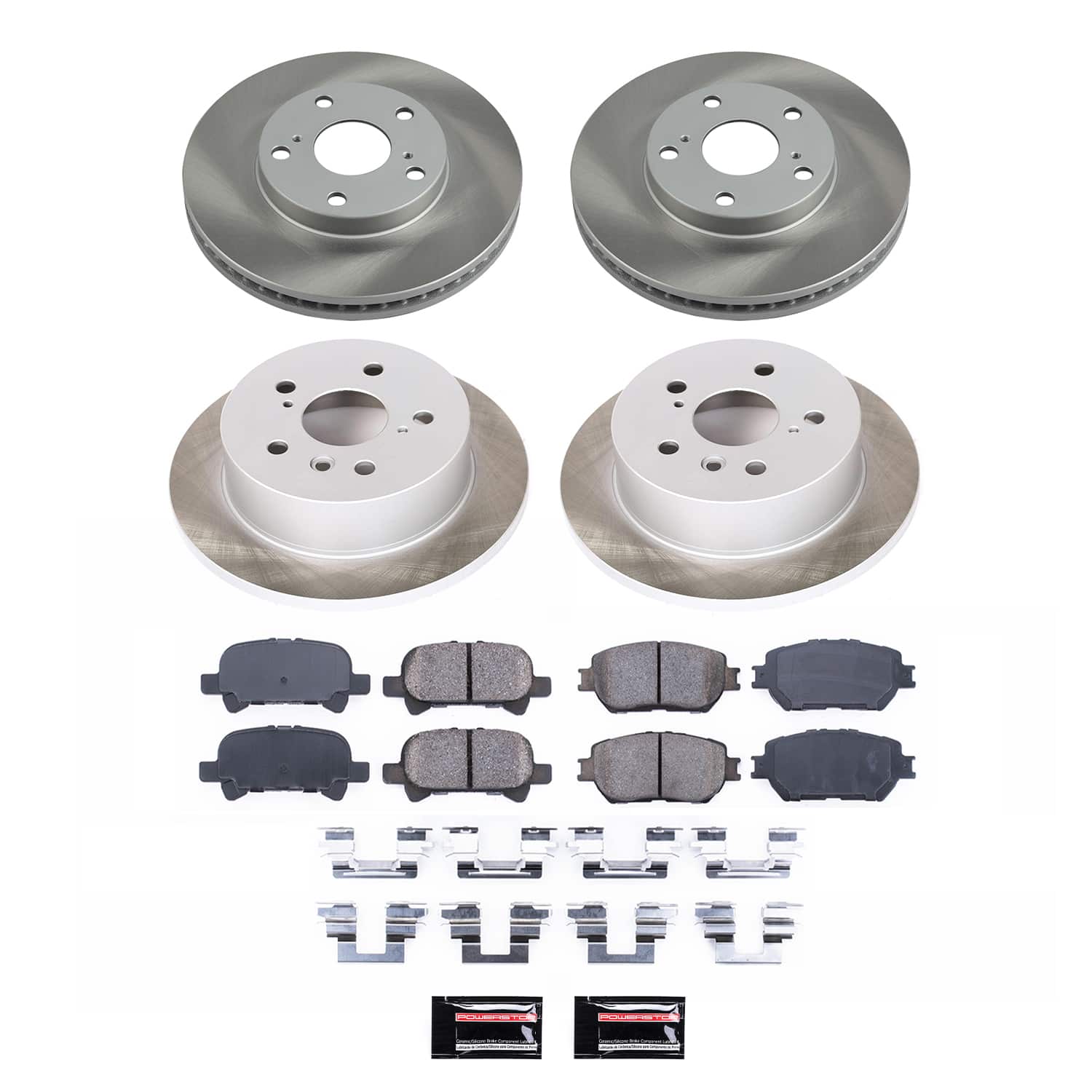Power Stop SC1065 - Front And Rear Z17 Evolution Pad And Semi-Coated Rotor Kit vehicle fitment brake part