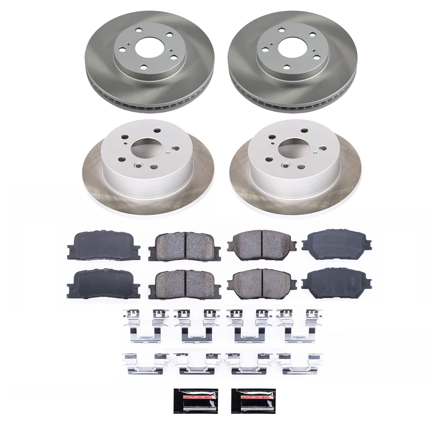Power Stop SC1066 - Front And Rear Z17 Evolution Pad And Semi-Coated Rotor Kit vehicle fitment brake part