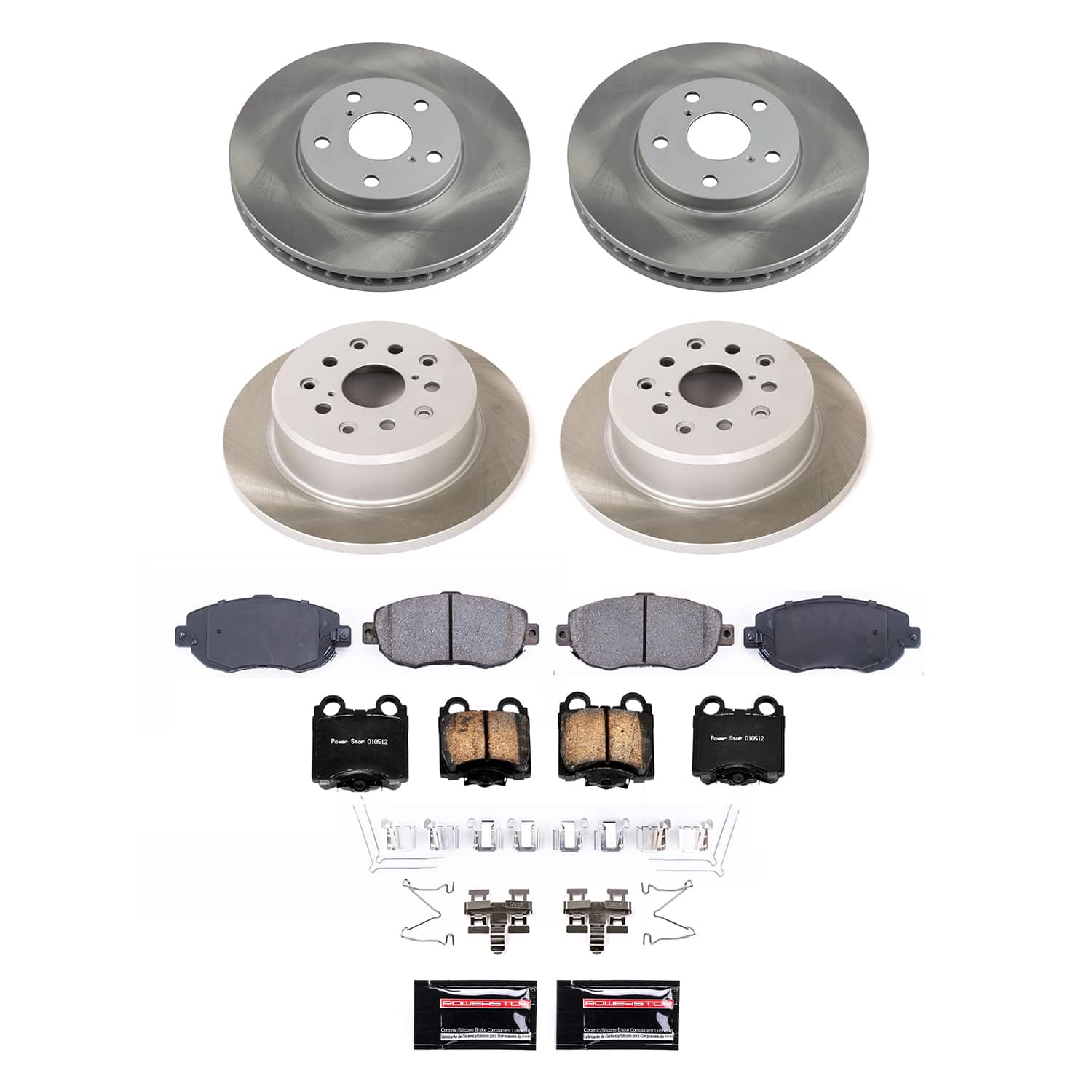 Power Stop SC1079 - Front And Rear Z17 Evolution Pad And Semi-Coated Rotor Kit vehicle fitment brake part