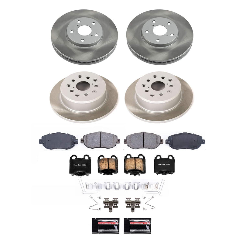 Power Stop SC1079 - Front And Rear Z17 Evolution Pad And Semi-Coated Rotor Kit vehicle fitment brake part