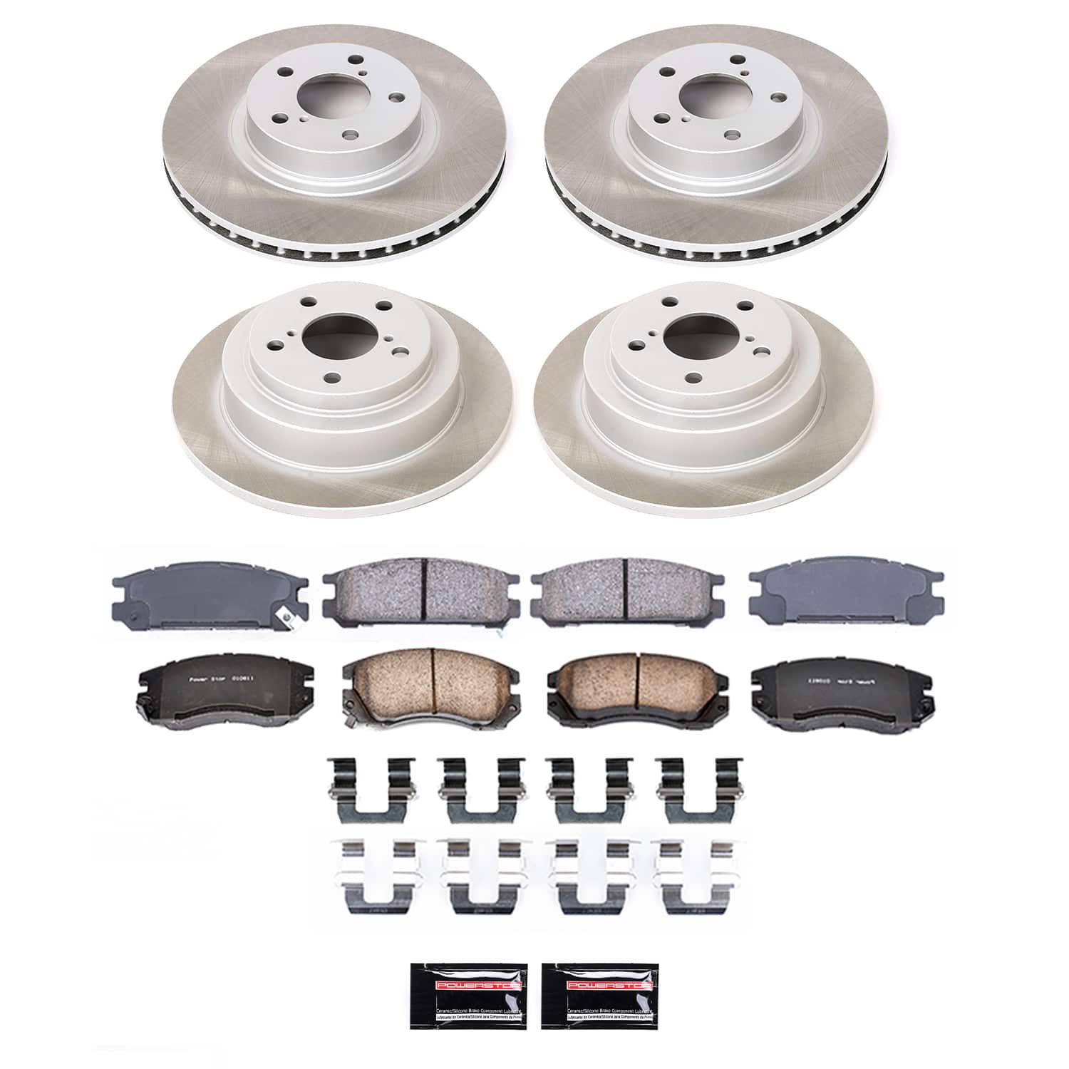 Power Stop SC1119 - Front And Rear Z17 Evolution Pad And Semi-Coated Rotor Kit vehicle fitment brake part