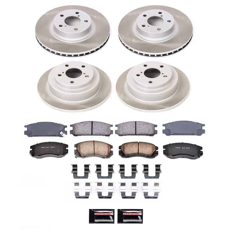 Power Stop SC1119 - Front And Rear Z17 Evolution Pad And Semi-Coated Rotor Kit vehicle fitment brake part
