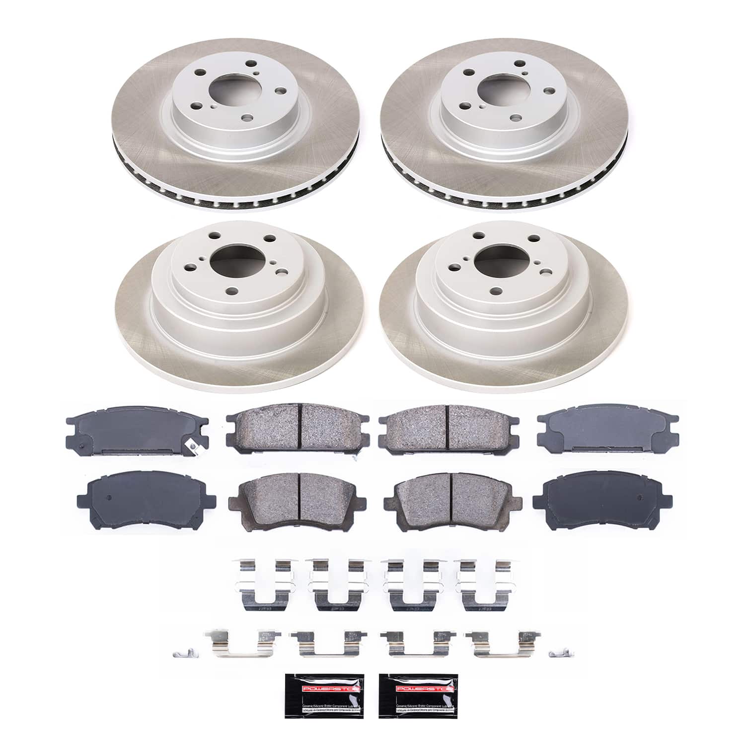 Power Stop SC1121 - Front And Rear Z17 Evolution Pad And Semi-Coated Rotor Kit vehicle fitment brake part