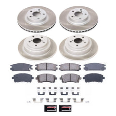 Power Stop SC1121 - Front And Rear Z17 Evolution Pad And Semi-Coated Rotor Kit vehicle fitment brake part
