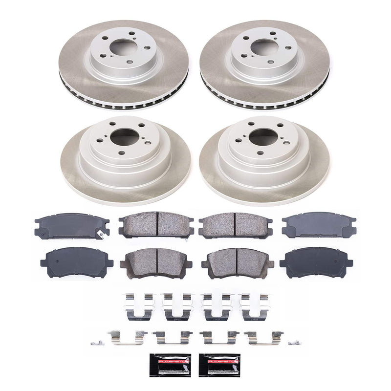 Power Stop SC1121 - Front And Rear Z17 Evolution Pad And Semi-Coated Rotor Kit vehicle fitment brake part