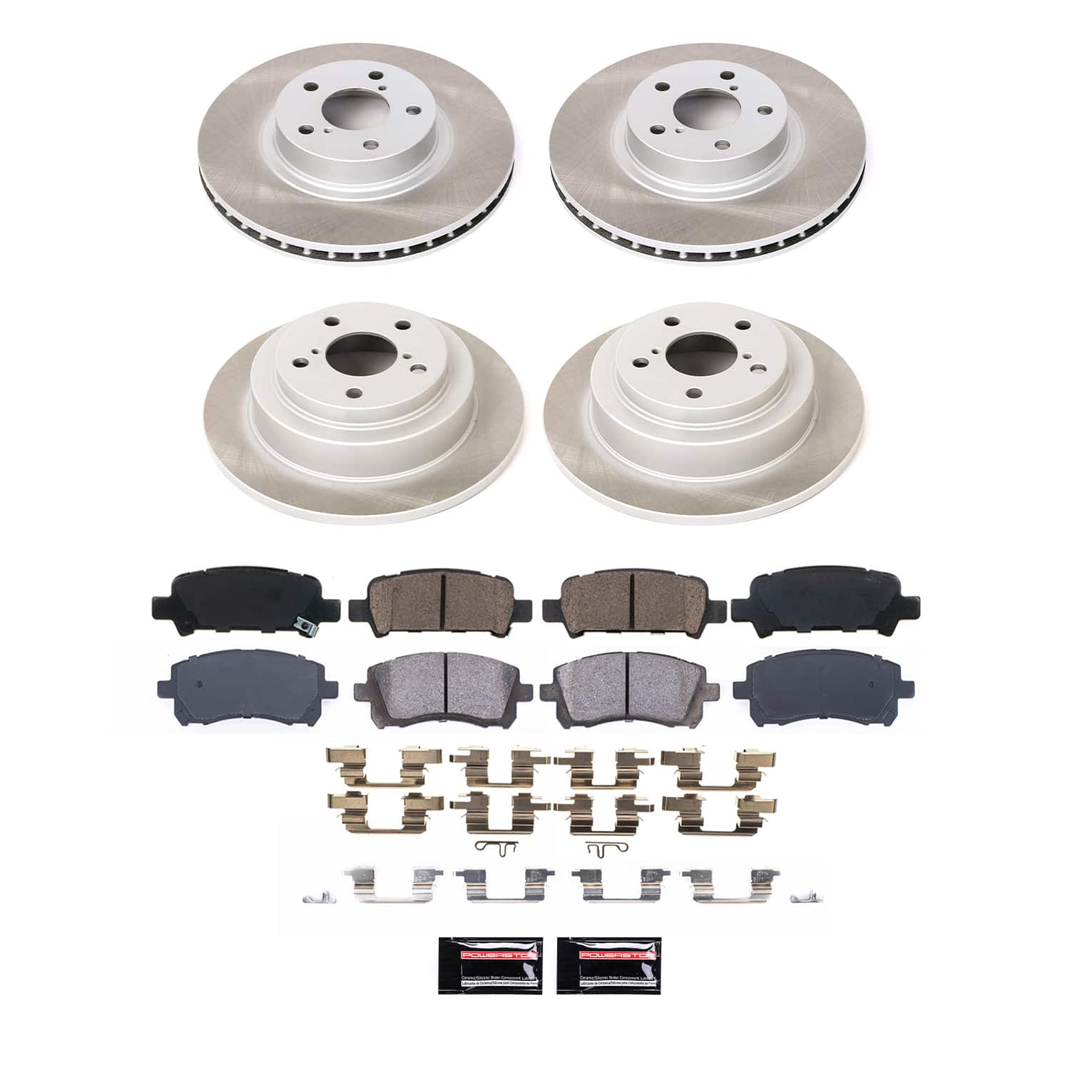 Power Stop SC1122 - Front And Rear Z17 Evolution Pad And Semi-Coated Rotor Kit vehicle fitment brake part