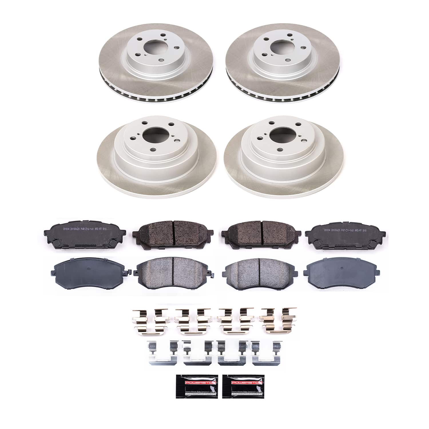 Power Stop SC1127 - Front And Rear Z17 Evolution Pad And Semi-Coated Rotor Kit vehicle fitment brake part