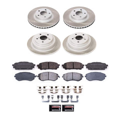 Power Stop SC1127 - Front And Rear Z17 Evolution Pad And Semi-Coated Rotor Kit vehicle fitment brake part
