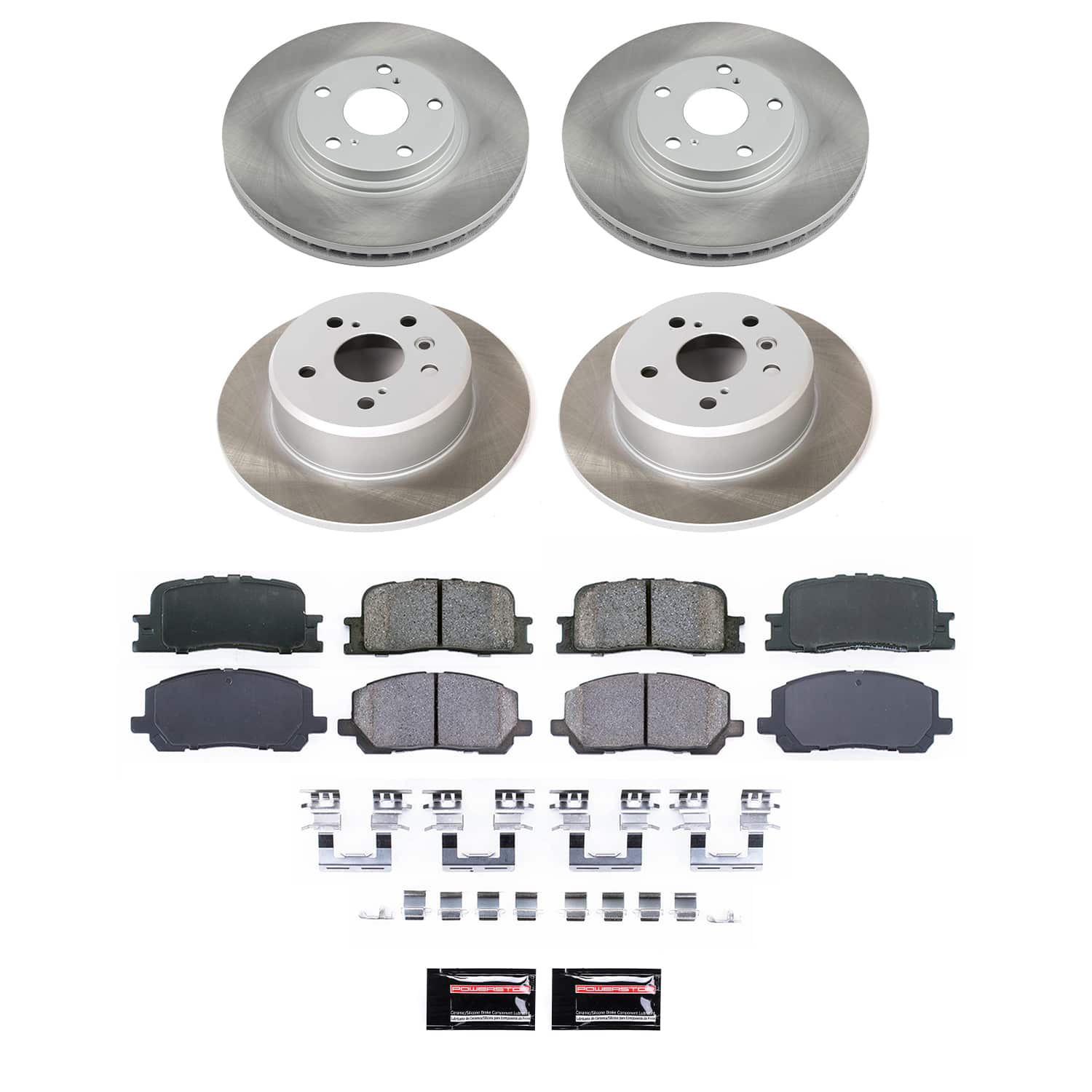 Power Stop SC1139 - Front And Rear Z17 Evolution Pad And Semi-Coated Rotor Kit vehicle fitment brake part
