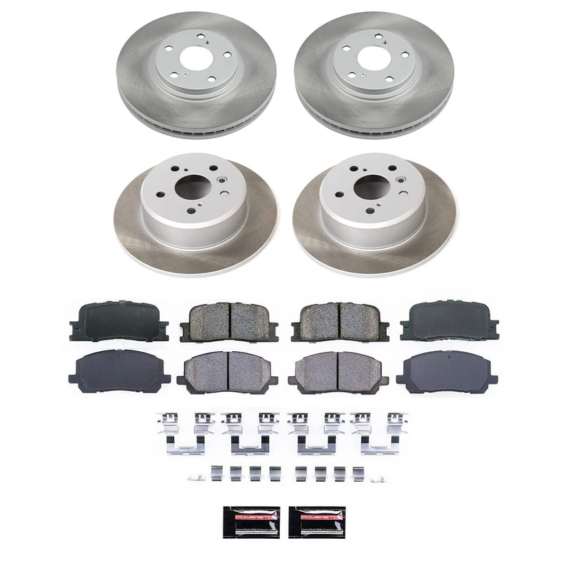 Power Stop SC1139 - Front And Rear Z17 Evolution Pad And Semi-Coated Rotor Kit vehicle fitment brake part