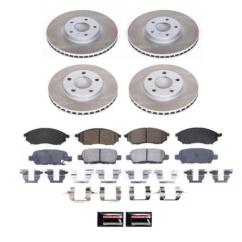 Power Stop SC114 - Front And Rear Z17 Evolution Pad And Semi-Coated Rotor Kit vehicle fitment brake part