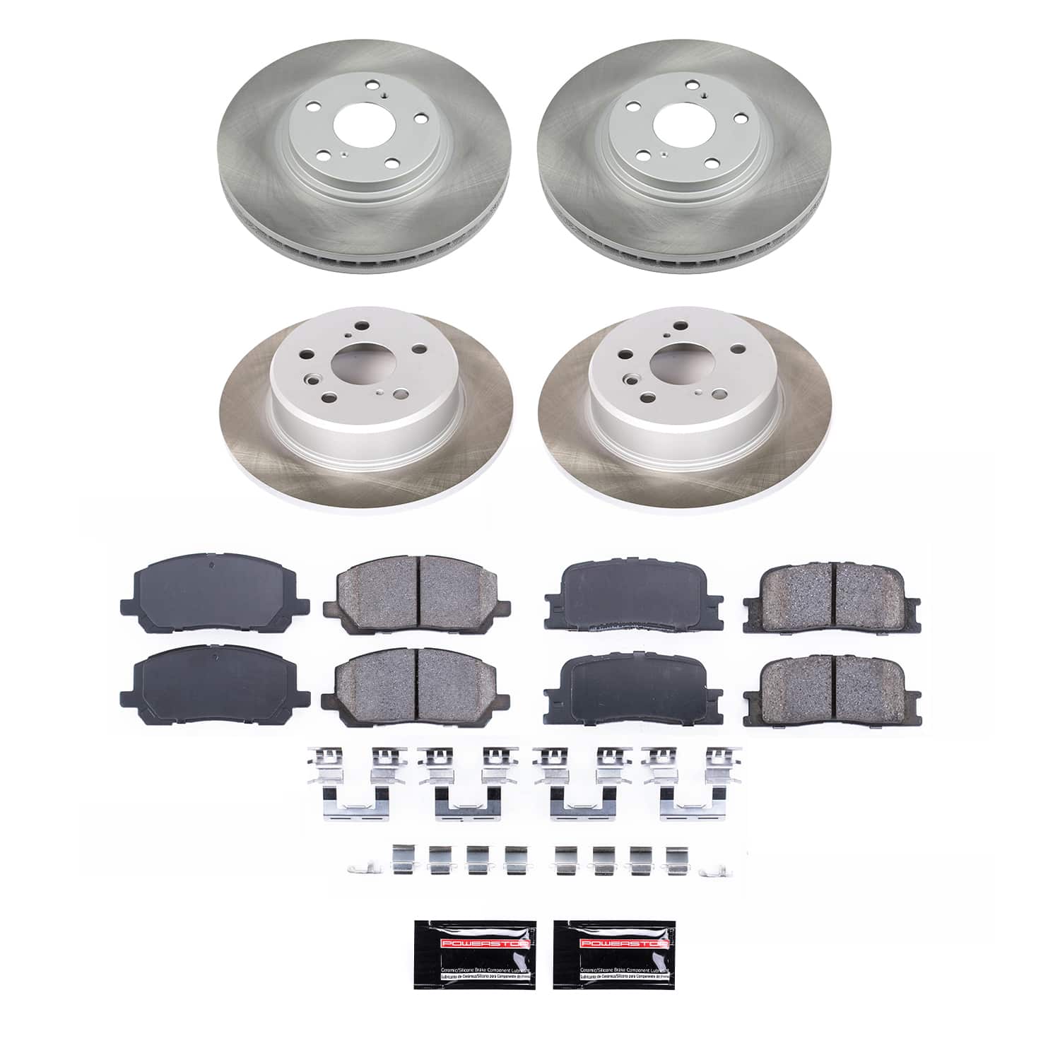 Power Stop SC1140 - Front And Rear Z17 Evolution Pad And Semi-Coated Rotor Kit vehicle fitment brake part