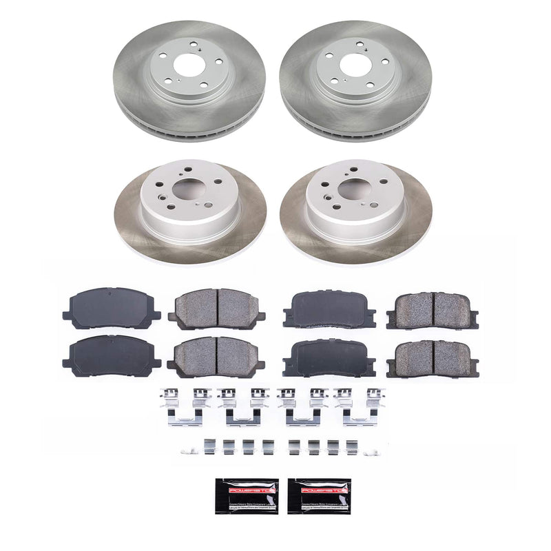 Power Stop SC1140 - Front And Rear Z17 Evolution Pad And Semi-Coated Rotor Kit vehicle fitment brake part