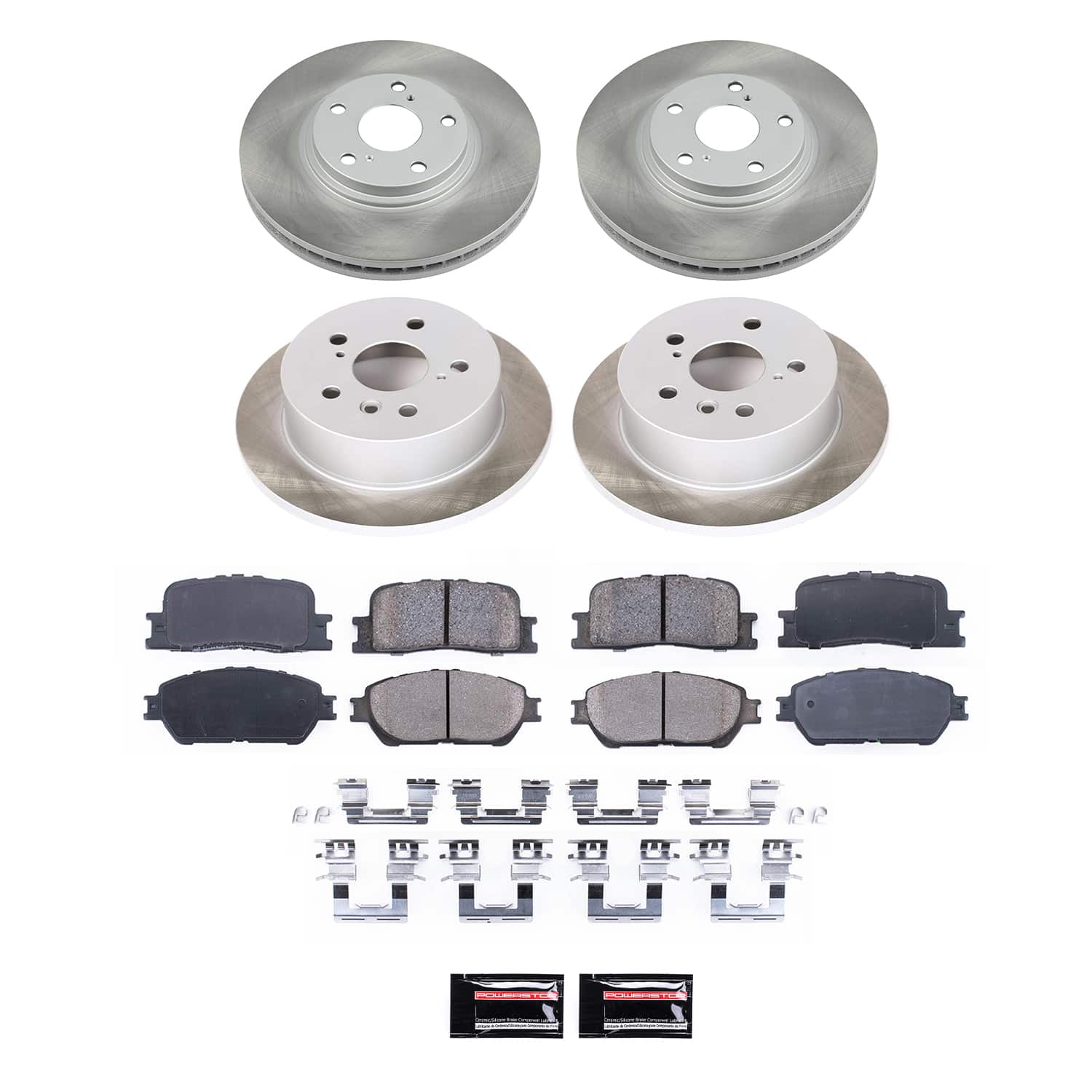 Power Stop SC1142 - Front And Rear Z17 Evolution Pad And Semi-Coated Rotor Kit vehicle fitment brake part