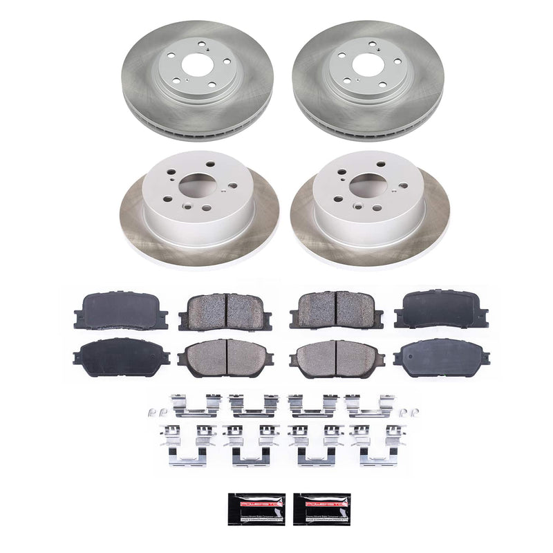 Power Stop SC1142 - Front And Rear Z17 Evolution Pad And Semi-Coated Rotor Kit vehicle fitment brake part