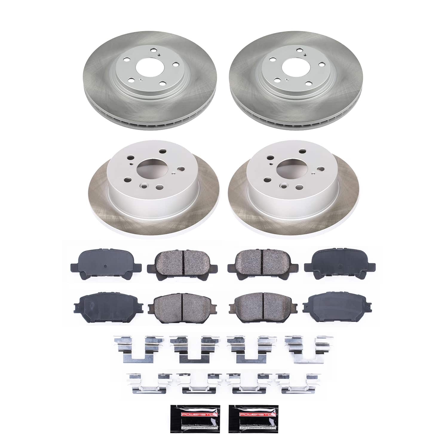 Power Stop SC1144 - Front And Rear Z17 Evolution Pad And Semi-Coated Rotor Kit vehicle fitment brake part