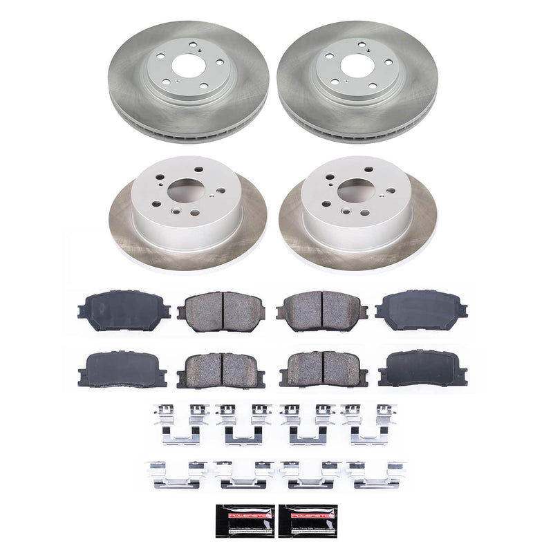 Power Stop SC1145 - Front And Rear Z17 Evolution Pad And Semi-Coated Rotor Kit vehicle fitment brake part