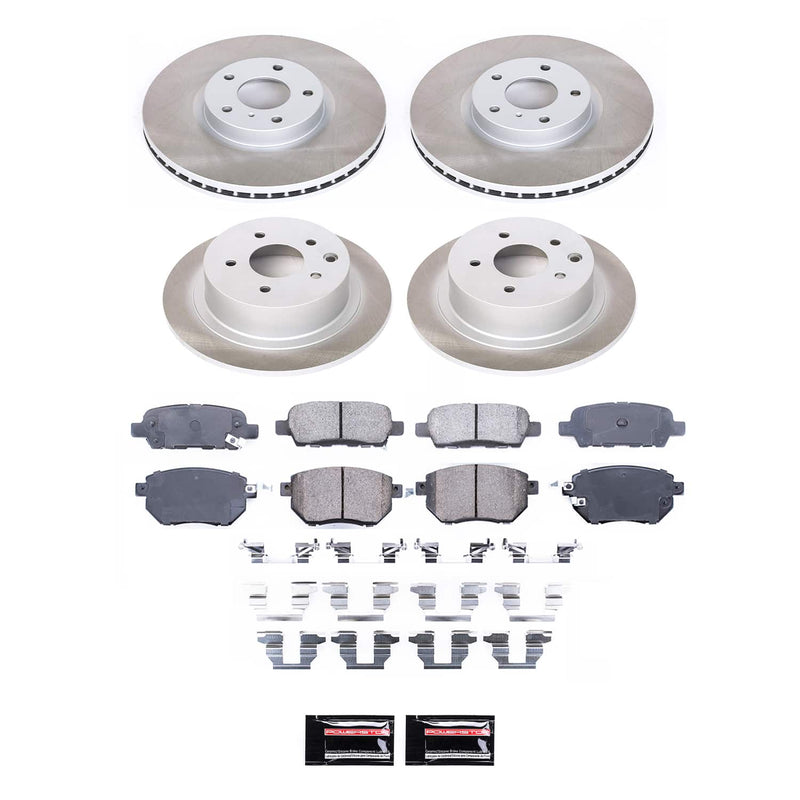 Power Stop SC117 - Front And Rear Z17 Evolution Pad And Semi-Coated Rotor Kit vehicle fitment brake part