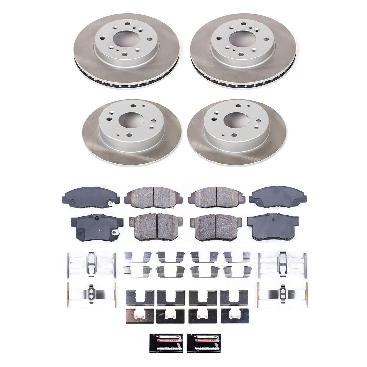 Power Stop SC1240 - Front And Rear Z17 Evolution Pad And Semi-Coated Rotor Kit vehicle fitment brake part