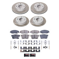 Power Stop SC1240 - Front And Rear Z17 Evolution Pad And Semi-Coated Rotor Kit vehicle fitment brake part