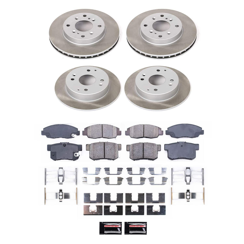 Power Stop SC1240 - Front And Rear Z17 Evolution Pad And Semi-Coated Rotor Kit vehicle fitment brake part