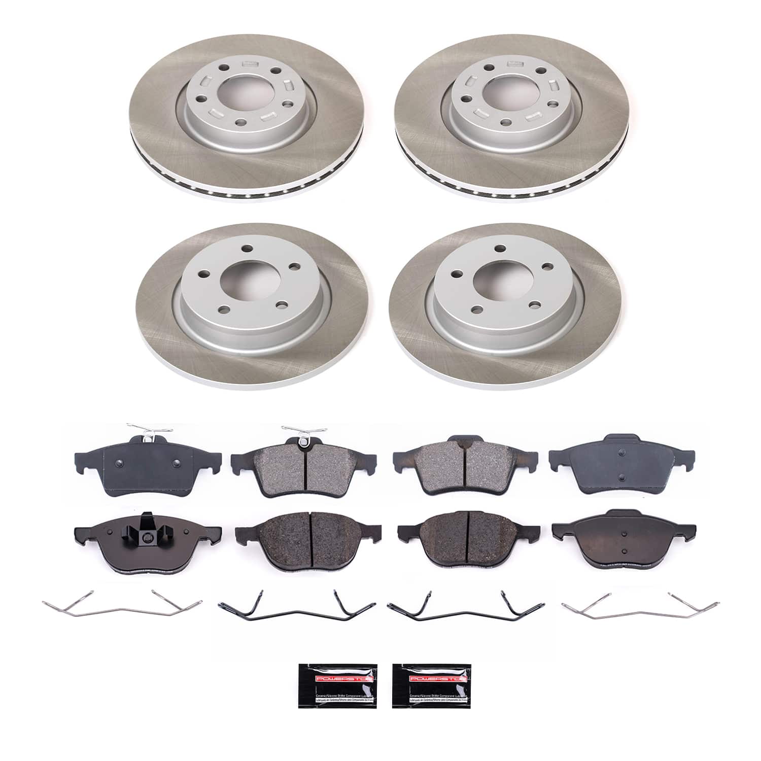 Power Stop SC126 - Front And Rear Z17 Evolution Pad And Semi-Coated Rotor Kit vehicle fitment brake part