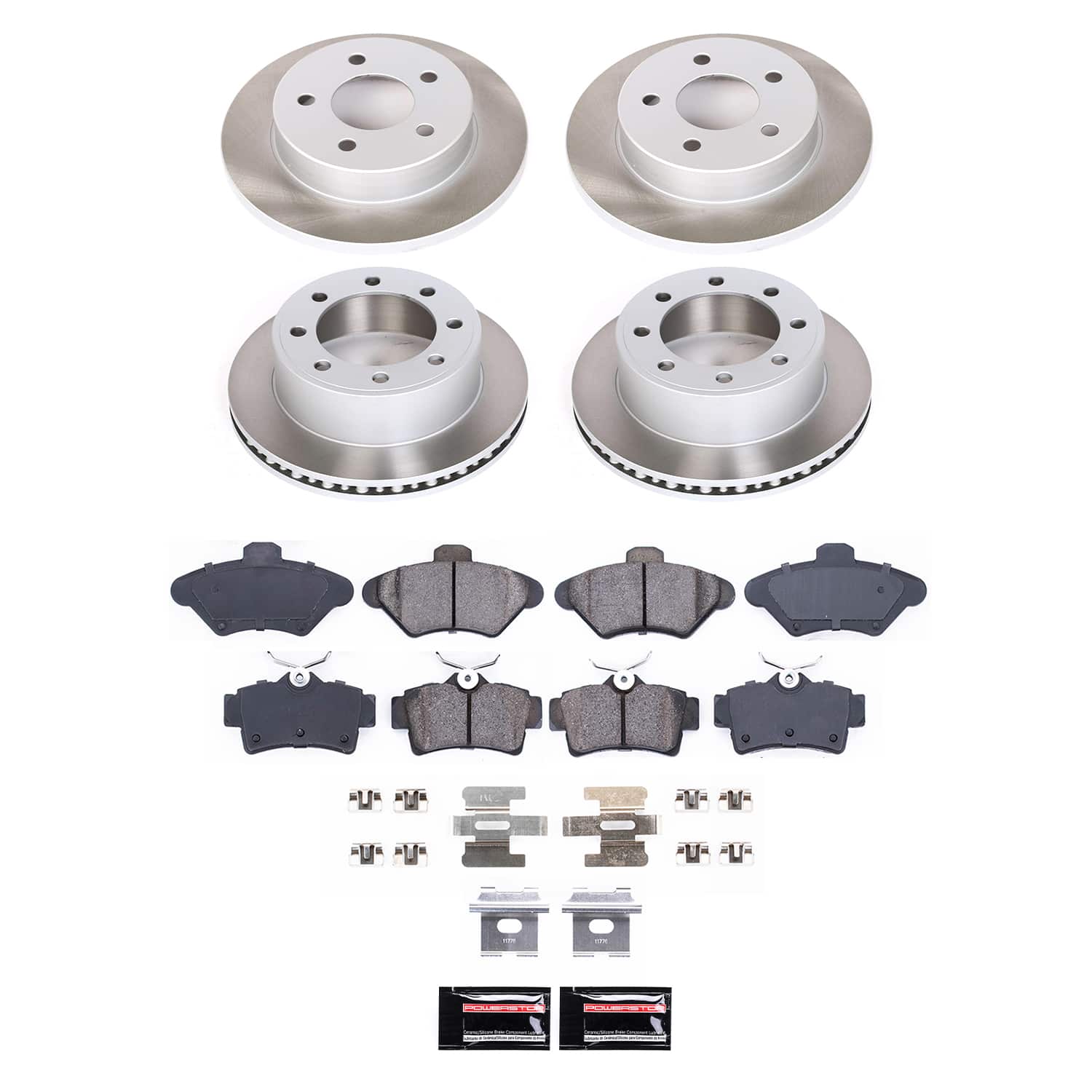 Power Stop SC1300 - Front And Rear Z17 Evolution Pad And Semi-Coated Rotor Kit vehicle fitment brake part