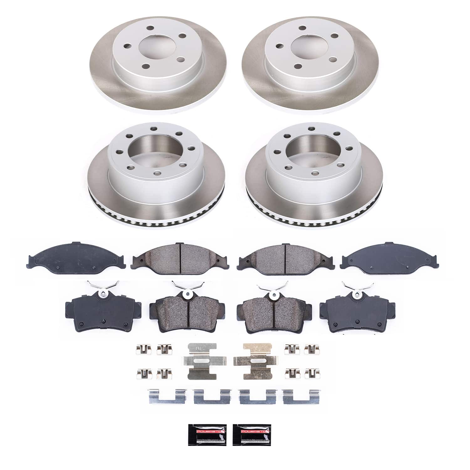 Power Stop SC1302 - Front And Rear Z17 Evolution Pad And Semi-Coated Rotor Kit vehicle fitment brake part