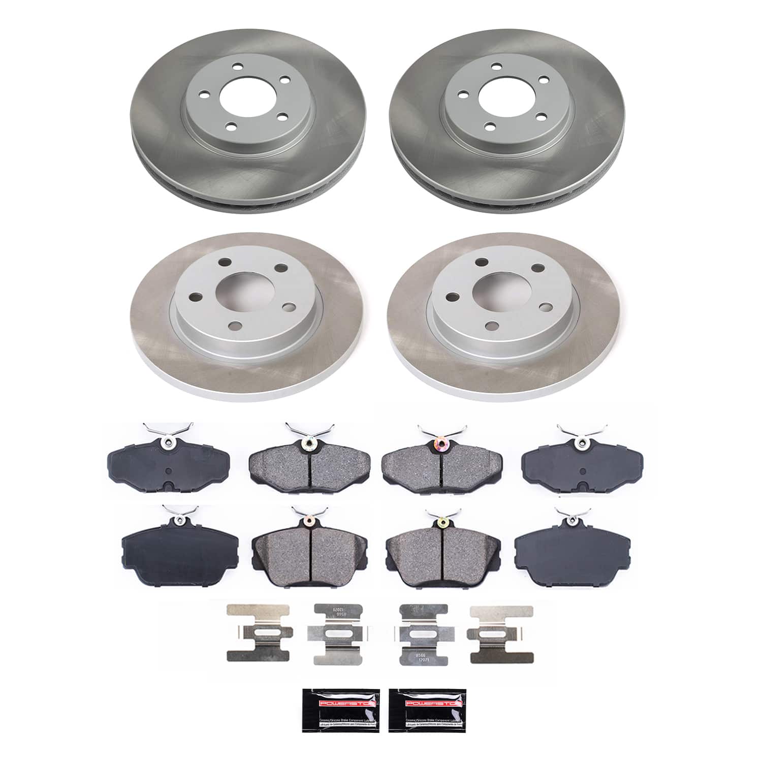 Power Stop SC1320 - Front And Rear Z17 Evolution Pad And Semi-Coated Rotor Kit vehicle fitment brake part