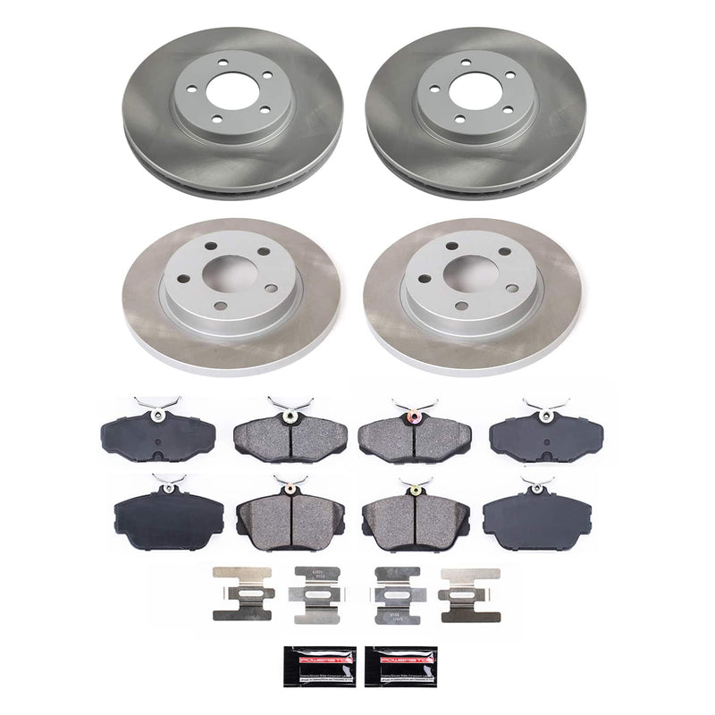 Power Stop SC1320 - Front And Rear Z17 Evolution Pad And Semi-Coated Rotor Kit vehicle fitment brake part