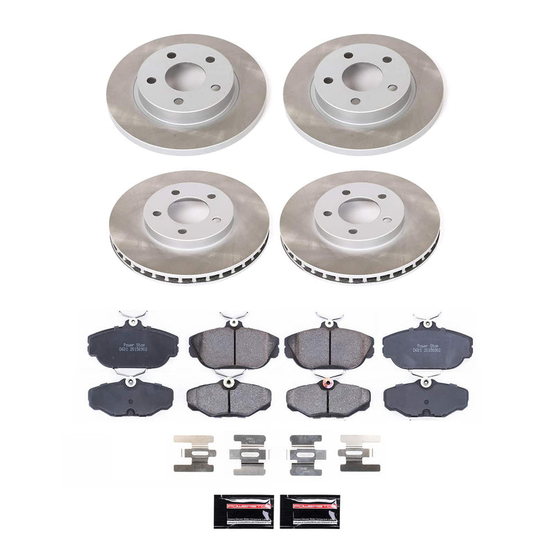 Power Stop SC1328 - Front And Rear Z17 Evolution Pad And Semi-Coated Rotor Kit vehicle fitment brake part