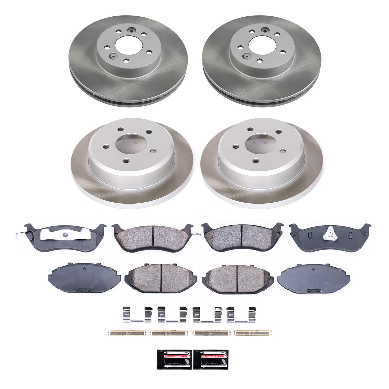 Power Stop SC1336 - Front And Rear Z17 Evolution Pad And Semi-Coated Rotor Kit vehicle fitment brake part