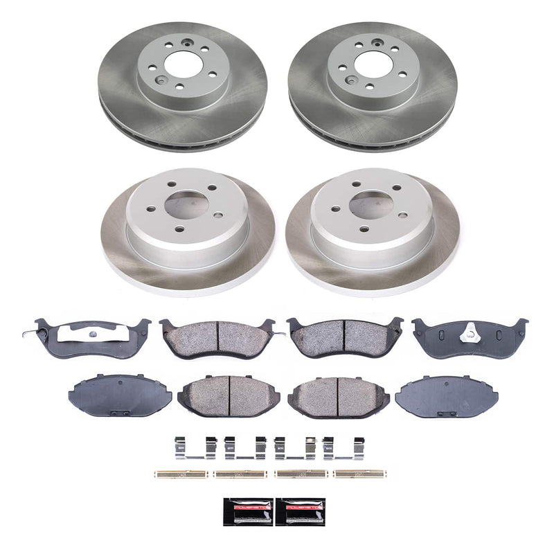 Power Stop SC1336 - Front And Rear Z17 Evolution Pad And Semi-Coated Rotor Kit vehicle fitment brake part