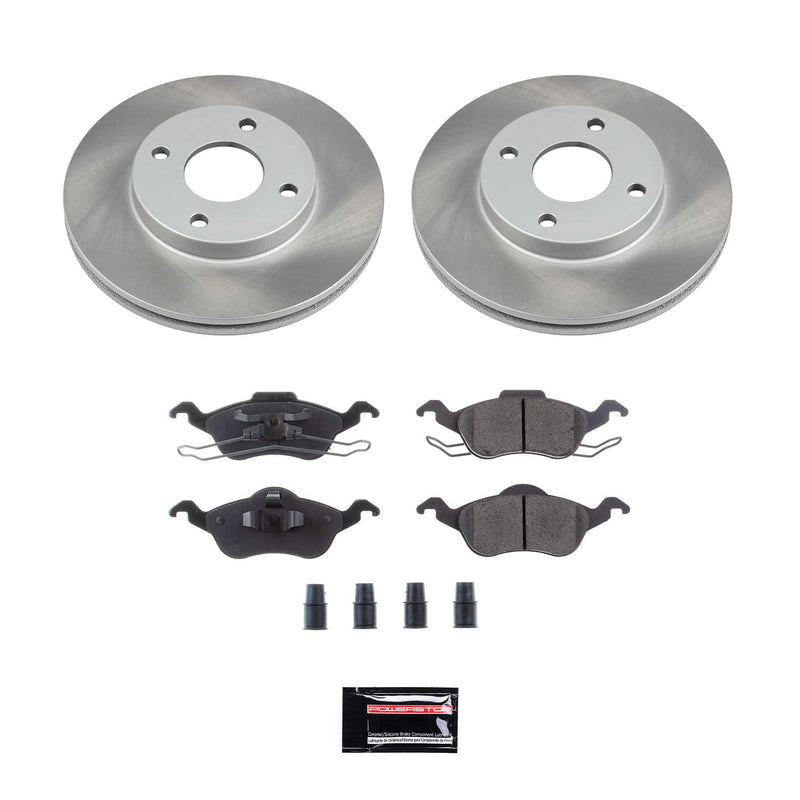 Power Stop SC1358 - Front Z17 Evolution Pad And Semi-Coated Rotor Kit vehicle fitment brake part