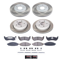 Power Stop SC1365 - Front And Rear Z17 Evolution Pad And Semi-Coated Rotor Kit vehicle fitment brake part